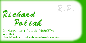 richard poliak business card